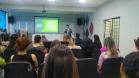 O defensor público dr. Bruno Müller, ministrando a palestra “A Execução das Medidas Socioeducativas em Tempos de SINASE”.