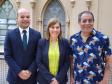 Da esquerda para direita: o defensor público-geral, dr. Eduardo Abraão; a presidente da Fundação Cultural de Curitiba, Ana Cristina de Castro; e o diretor artístico do Natal em Curitiba, Edson Bueno.