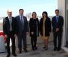 O coordenador do grupo de trabalho da Execução Penal da DPPR, defensor Eduardo Pião Ortiz Abraão, o secretário geral adjunto do Condege, defensor Nilton Leonel Arnecke Maria, a presidente Condege, defensora Andréa Maria Alves Coelho, a defensora pública-geral, Josiane Fruet Bettini Lupion, e o subdefensor da DPPR, André Ribeiro Giamberardino.