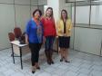 Josiane Fruet Bettini Lupion, a assessora jurídica Vanusa Hoffmann e Claudia Pereira.