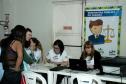 As assessoras jurídicas Elaine Beatriz Oshima e Kátia Brüning.