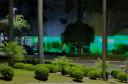 Monumentos em Curitiba ganham iluminação verde em homenagem ao Dia Nacional da Defensoria Pública