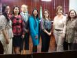 A promotora de Justiça Mariana Bazzo, a deputada Claudia Pereira, o defensor público Eduardo Pião Ortiz Abraão, a deputada Cantora Mara Lima, a defensora pública Natália Marcondes Stephane e Terezinha Ramos, coordenadora de políticas para mulheres da Secretaria do Trabalho e Desenvolvimento Social.