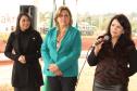 A deputada estadual Claudia Pereira, a vice-prefeita e prefeita em exercício Ivone Barofaldi e a defensora pública-geral do Estado, Josiane Lupion.