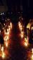 Velas iluminaram a entrada dos defensores públicos no Salão Nobre da UFPR.