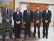 O desembargador Fernando Wolff Bodziak, o presidente do TJ-PR, desembargador Paulo Roberto Vasconcelos, o defensor público-geral do Estado, Sérgio Parigot de Souza, o subdefensor público-geral, Dezidério Machado Lima, e o juiz auxiliar Fábio Ribeiro Brandão.