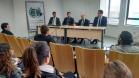 A partir da esquerda: Nicholas Moura e Silva (coordenador de Planejamento), Paulo Cinquetti Neto (chefe de Gabinete da Defensoria Pública-Geral), Eduardo Pião Ortiz Abraão (defensor público-geral) e Matheus Cavalcanti Munhoz (subdefensor público-geral). 