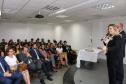 Vice-governadora falando para participantes da visita.