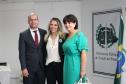 Vice-governadora entre o defensor público-geral e a corregedora-geral da defensoria