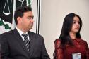 Os defensores públicos Gilson de Oliveira e Francine Amorese.