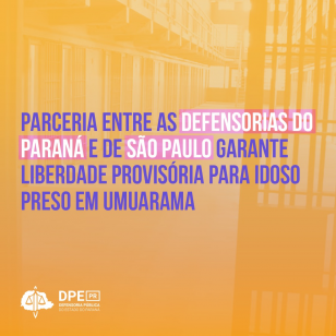 Foto de cor laranja com imagem de uma cela aberta ao fundo