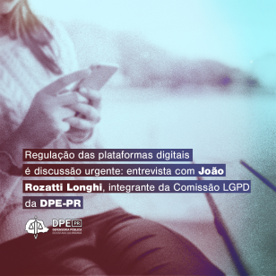 Arte sobre a entrevista com o defensor público João Rozatti Longhi