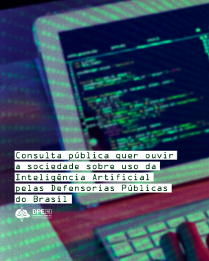 Imagem com um fundo que mostra o monitor de um computador exibindo códigos de programação, e por cima, um efeito de números digitais esverdeados. De destaque, o título da matéria.
