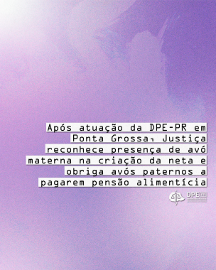 Imagem com um fundo roxo e ruídos de textura, em maior destaque está o título da matéria, em tarjas brancas.