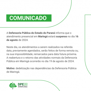 Imagem em formato comunicado, com o fundo branco e detalhes em verde