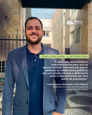 Imagem com foto do defensor público entrevistado.