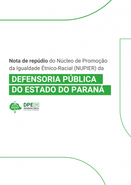 Imagem com título de nota de repúdio.