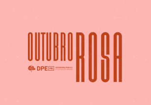 Imagem com um fundo rosa e o título "outubro rosa" em vermelho. A imagem é uma versão da capa da cartilha.