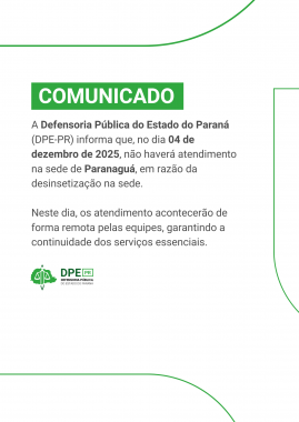 Imagem com o fundo branco. Escrito COMUNICADO acima do texto.