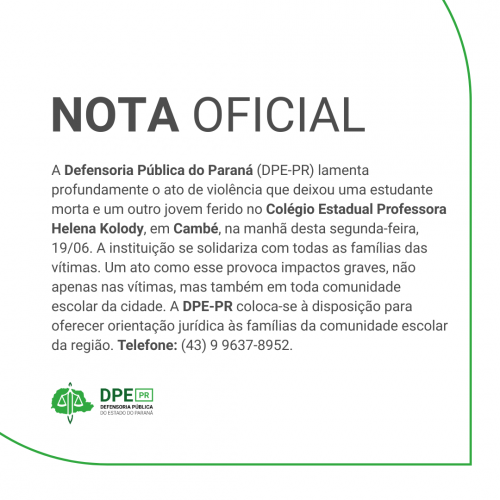 NOTA OFICIAL