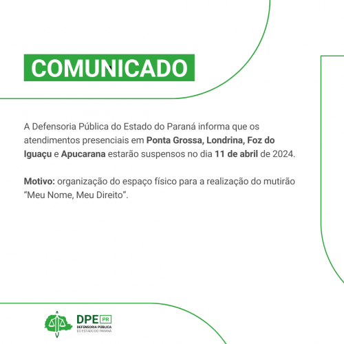 Imagem contendo informações sobre a suspensão