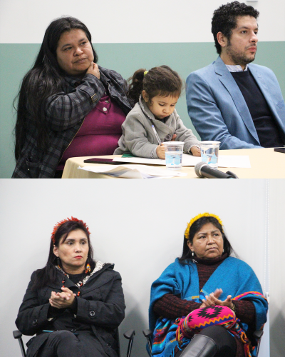 Imagem com fotos do primeiro encontro do Observatório da Violência contra as Mulheres Indígenas no Estado do Paraná.