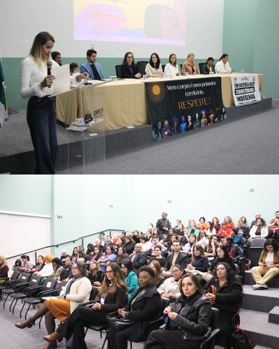 Imagem com fotos do primeiro encontro do Observatório da Violência contra as Mulheres Indígenas no Estado do Paraná.