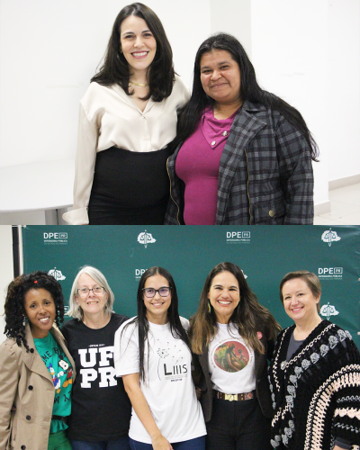 Imagem com fotos do primeiro encontro do Observatório da Violência contra as Mulheres Indígenas no Estado do Paraná.