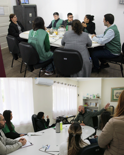 Imagem com foto das inspeções realizadas pelos novos(as) defensores(as) públicos(as) do Paraná.
