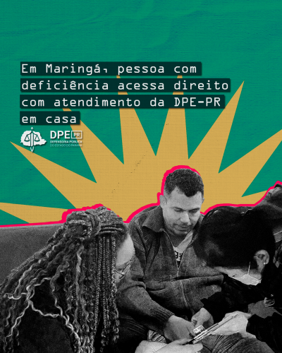 Imagem com o assistido sendo atendido pela equipe técnica.