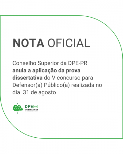 Imagem em formato comunicado. Fundo branco com detalhes em verde e escrita em preto.