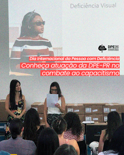 Imagem com foto de capacitação na DPE-PR.