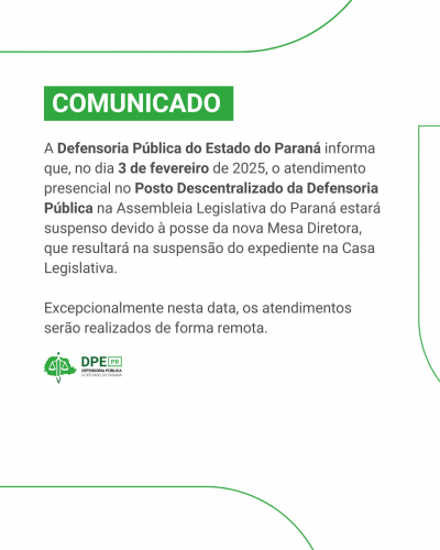 Imagem em formato de comunicado