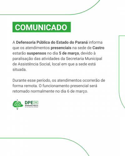 Imagem em formato comunicado, com o fundo branco e detalhes em verde