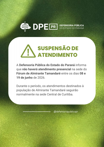 Imagem de uma suspensão de atendimento em Almirante Tamandaré entre os dias 8 e 19 de junho