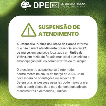 Suspensão de atendimento
