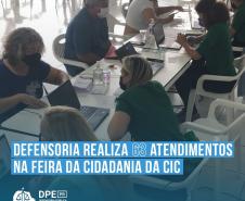 Imagem do atendimento da Defensoria Pública na Feira da Cidadania da CIC