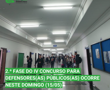 2.ª fase do IV Concurso para Defensores(as) Públicos(as) ocorre neste domingo (15/05)