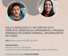 Curso de Capacitação Atendimento a pessoas indígenas acusadas ou condenadas por crimes