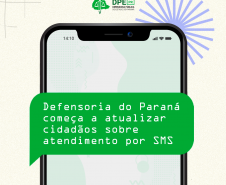 Imagem com um fundo branco emulando papel, e de destaque, um celular estilizado com um balão de mensagem verde, contendo o título da matéria.