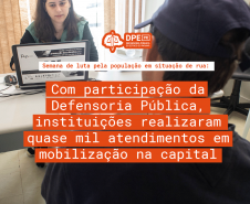 Imagem com foto da 2ª edição da ação itinerante pelas pessoas em situação de rua.