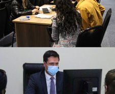 Imagem com foto de atendimento no posto da DPE-PR na ALEP.