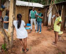 Foto da atuação do NUPIER na aldeia Yvy Okaju, em Guaíra.