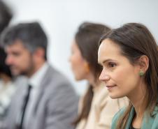 A primeira subdefensora geral Livia Brodbeck na inauguração.