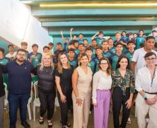 Atletas de base do Coritiba participam de palestra da DPE-PR. 