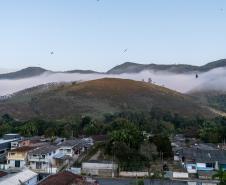 Imagem mostra o amanhecer na região.