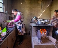 Cozinha de uma das casas no Quilombo Estreitinho.