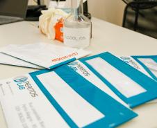 Imagem mostra exames de DNA coletados durante mutirão Meu Pai Tem Nome.