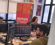 Equipe do Nupier na sede dos Núcleos da DPE-PR