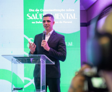 Daniel da Diretoria de Pessoas fala na abertura